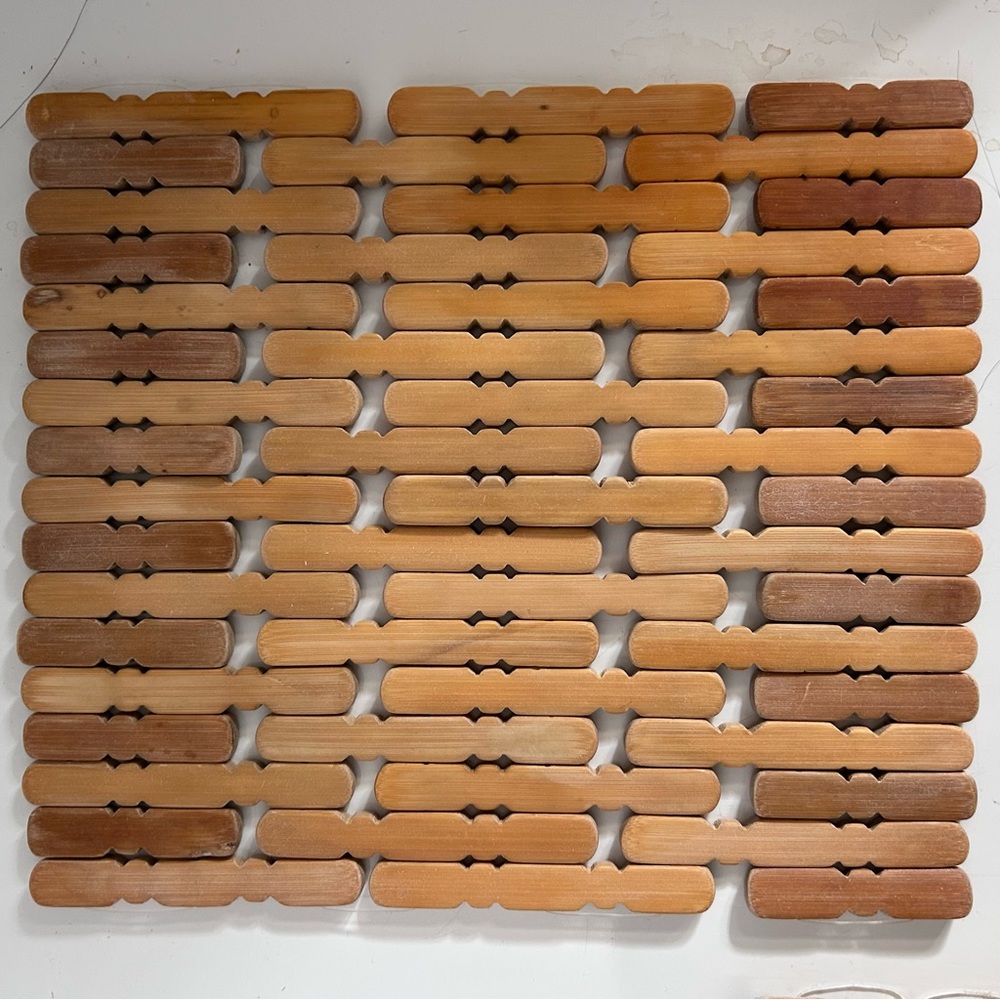 Set of 4 BAMBOO Trivets 8” x 8-3/4”